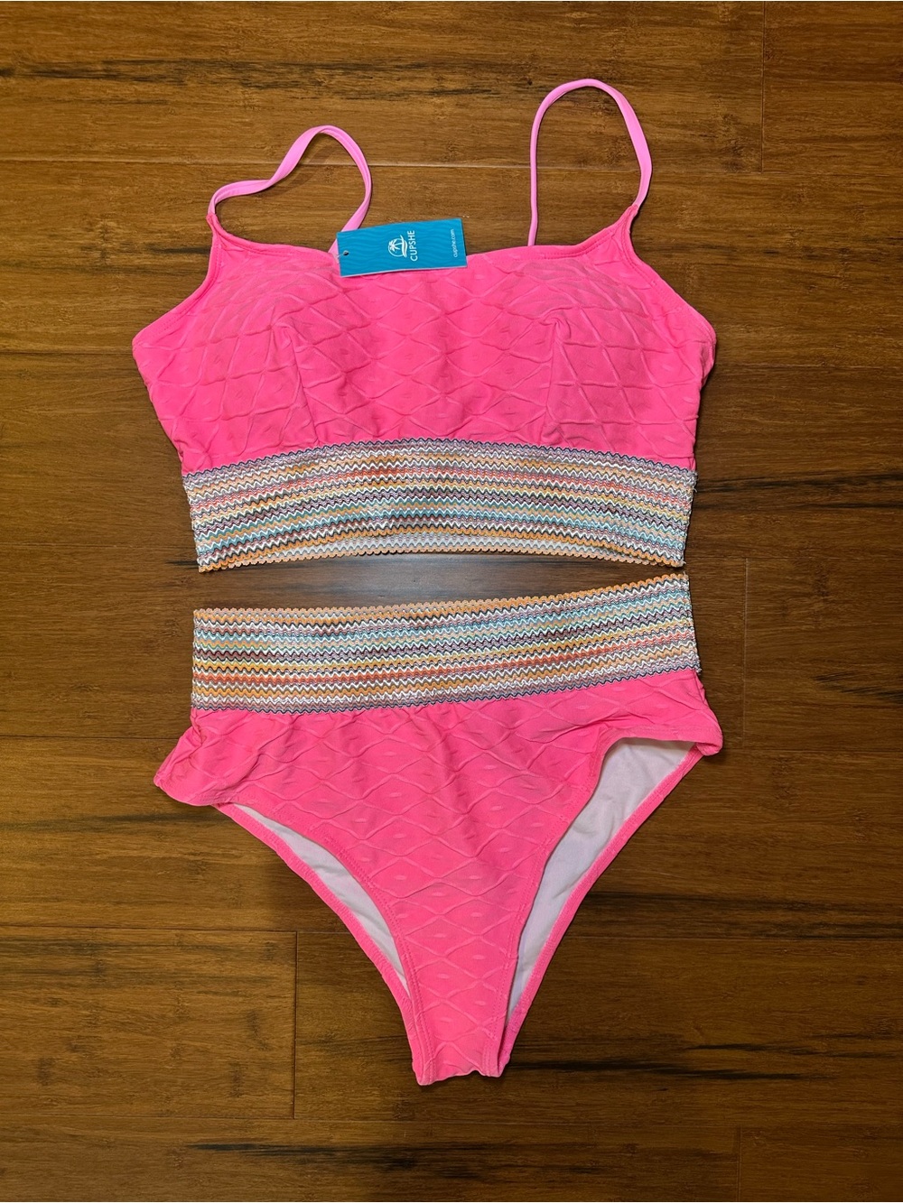 Cupshe Women’s Two-Piece Swim Set with Decorative Waistband